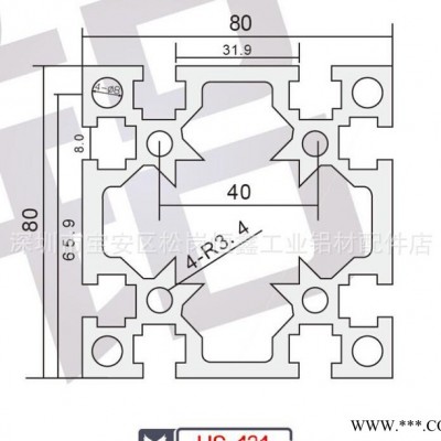 铝型材.8080加厚工业铝型材.支架铝型材