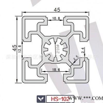 4545厚型铝型材.工业铝型材配件
