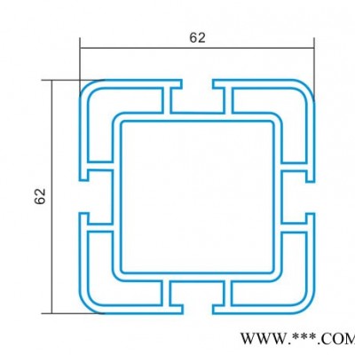 6262工业铝型材 铝合金边框型材铝方管