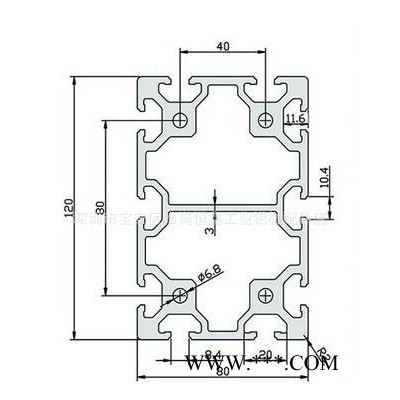 恒盛铝型材 欧标80120重型铝型材  工业铝型材80120