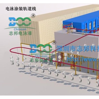 志邦电泳设备 电泳涂装生产线 轨道线 爬坡线 电泳自动线